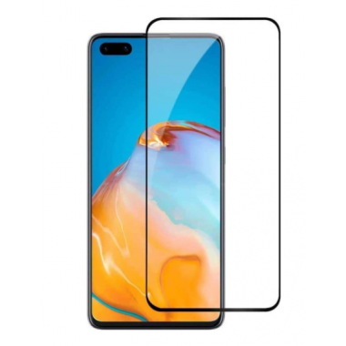 Защитное стекло 6D черное для Huawei P40 Bingo